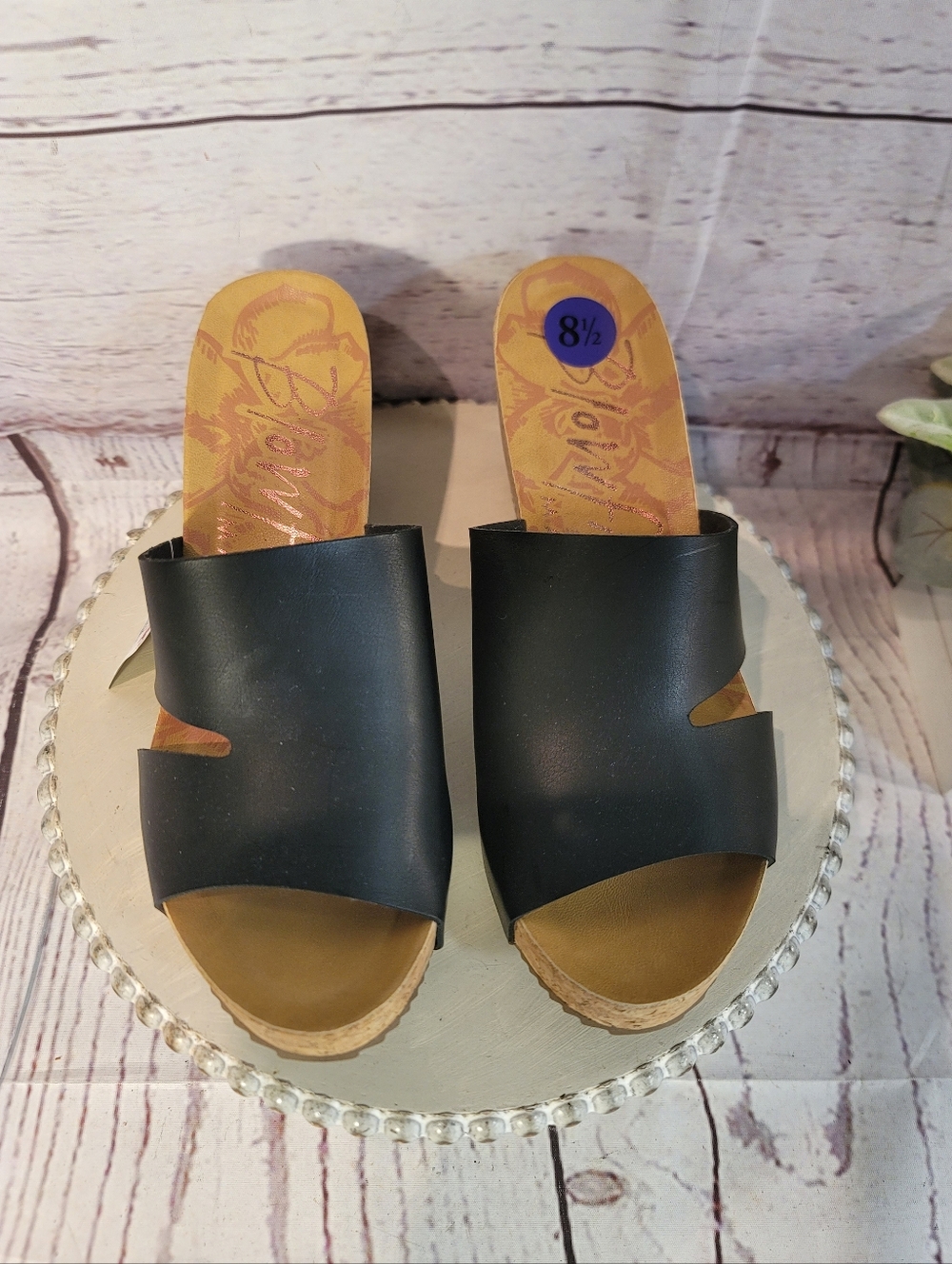 NWT Blowfish Malibu Womens Black Cork Wedge Slide Sandals Size 8.5 - Picture 6 of 14